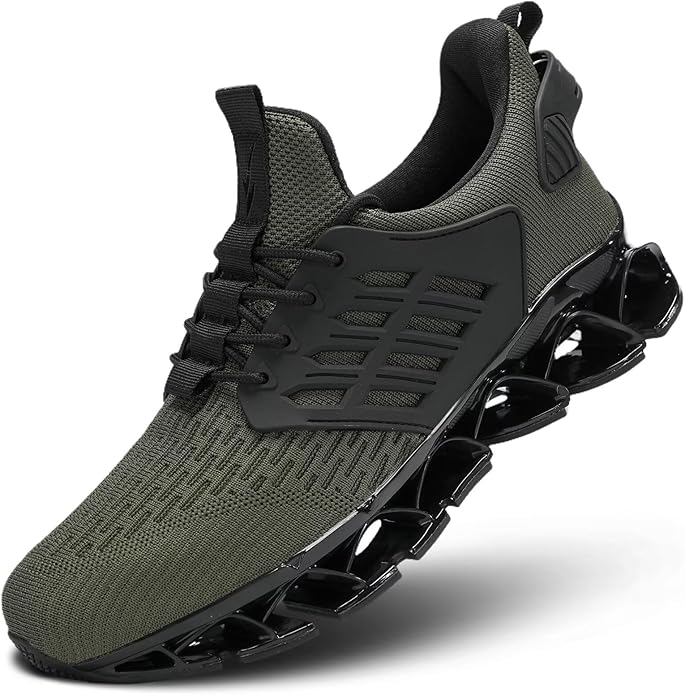 Mens Slip on Walking Running Shoes Blade Tennis Casual Fashion Sneakers Comfort Non Slip Work Sport Athletic Trainer