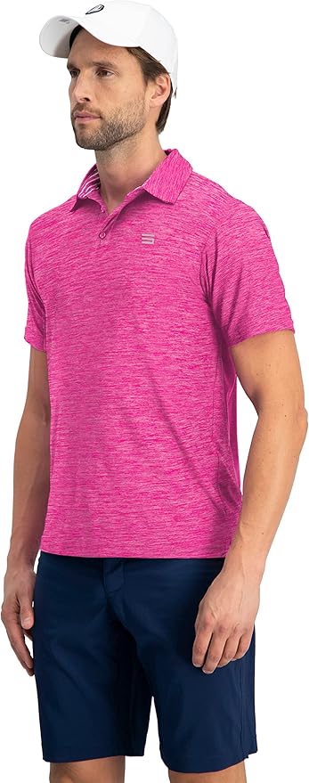 Three Sixty Six Golf Shirts for Men - Dry Fit Short-Sleeve Polo, Athletic Casual Collared T-Shirt