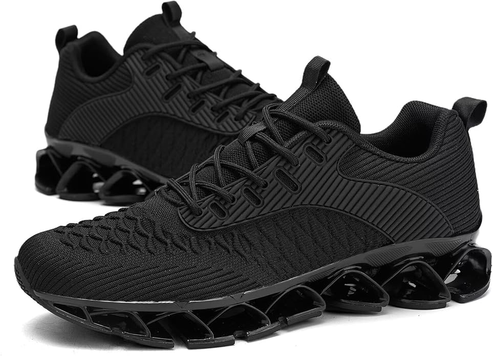 Men's Slip on Walking Running Shoes Blade Tennis Casual Fashion Sneakers Comfort Non Slip Work Sport Athletic Trainer