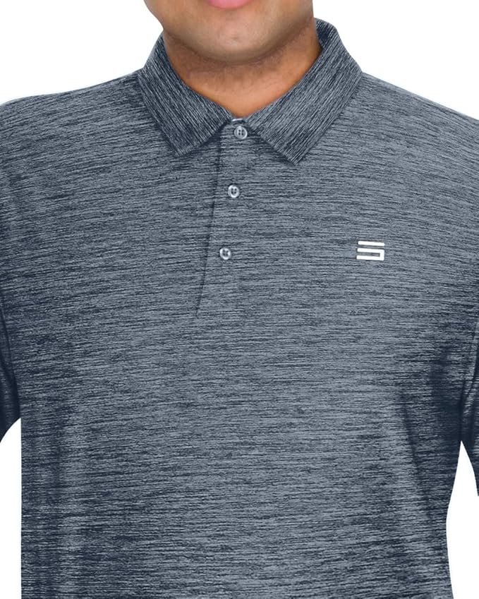 Three Sixty Six Golf Shirts for Men - Dry Fit Short-Sleeve Polo, Athletic Casual Collared T-Shirt