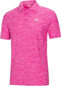 Three Sixty Six Golf Shirts for Men - Dry Fit Short-Sleeve Polo, Athletic Casual Collared T-Shirt