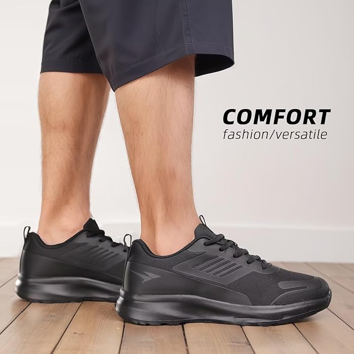 Mens Trail Running Shoes Fashion Walking Hiking Non Slip Sneakers Tennis Cross Training Outdoor Casual Workout Trainers