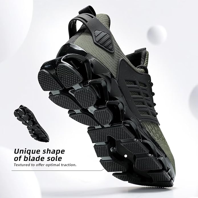 Mens Slip on Walking Running Shoes Blade Tennis Casual Fashion Sneakers Comfort Non Slip Work Sport Athletic Trainer