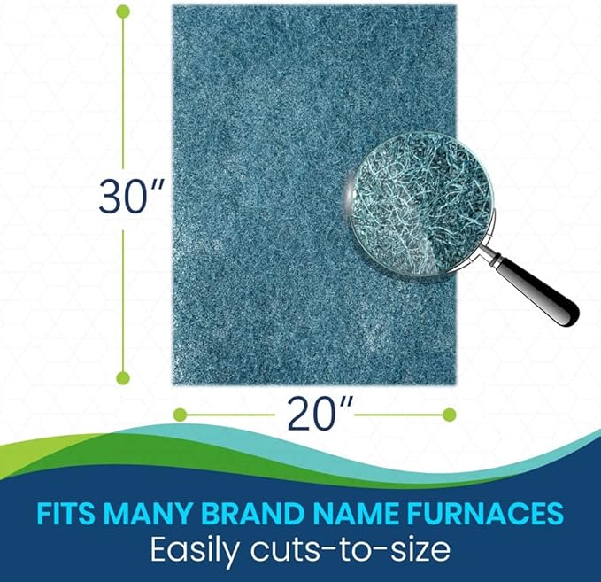 Polyester Washable Fiber Furnace Door Filter for Mobile, Manufactured and Modular Homes (20 x 30)