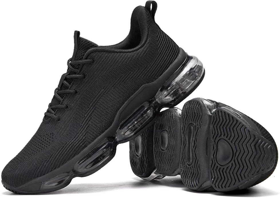Mens Running Shoes Air Low Top Comfort Walking Lace Up Sneakers Breathable Fashion Tennis Sport Gym Fitness Cross Trainers