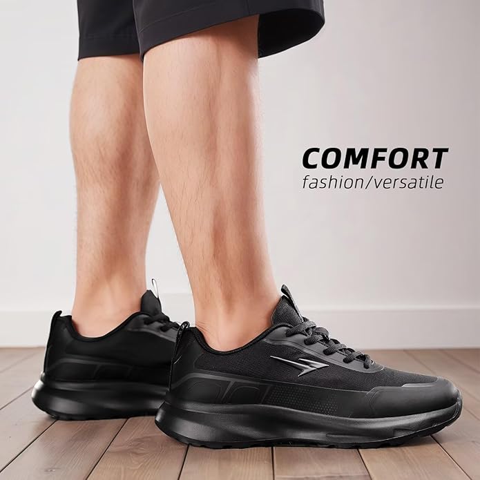 Mens Trail Running Shoes Fashion Walking Hiking Non Slip Sneakers Tennis Cross Training Outdoor Casual Workout Trainers
