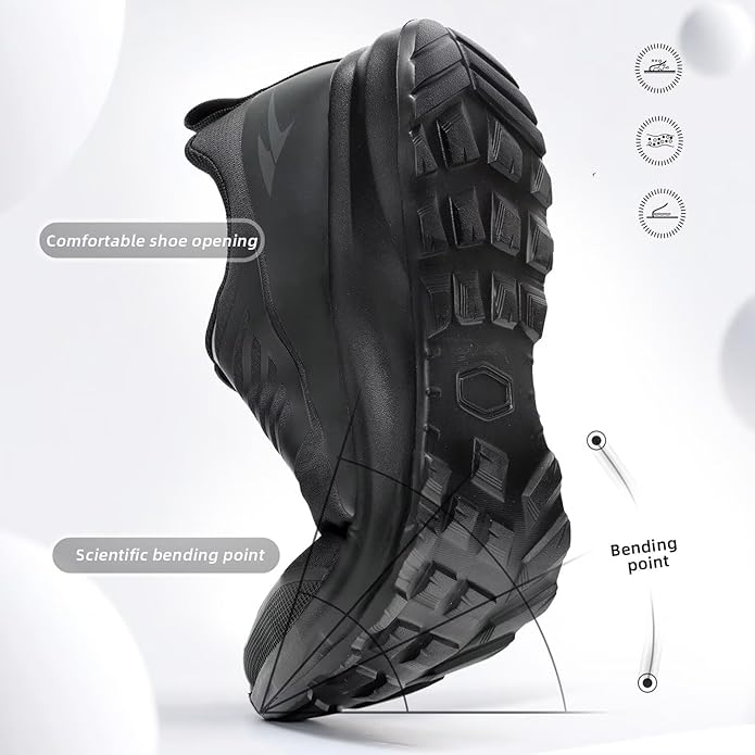 Mens Trail Running Shoes Fashion Walking Hiking Non Slip Sneakers Tennis Cross Training Outdoor Casual Workout Trainers