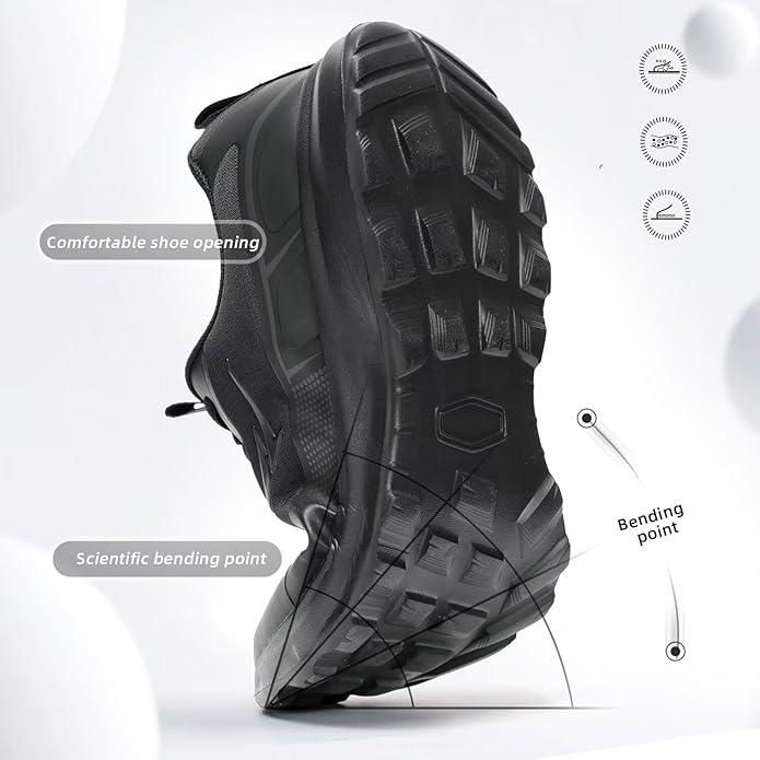Mens Trail Running Shoes Fashion Walking Hiking Non Slip Sneakers Tennis Cross Training Outdoor Casual Workout Trainers