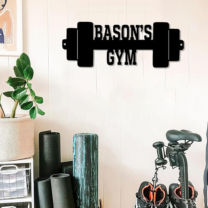 Luxury Personalized Gym Metal Sign, Custom Home Gym Decorations, Gifts for Fitness Lovers, Workout Room Decor, Gym Signs, Christmas Gifts 10