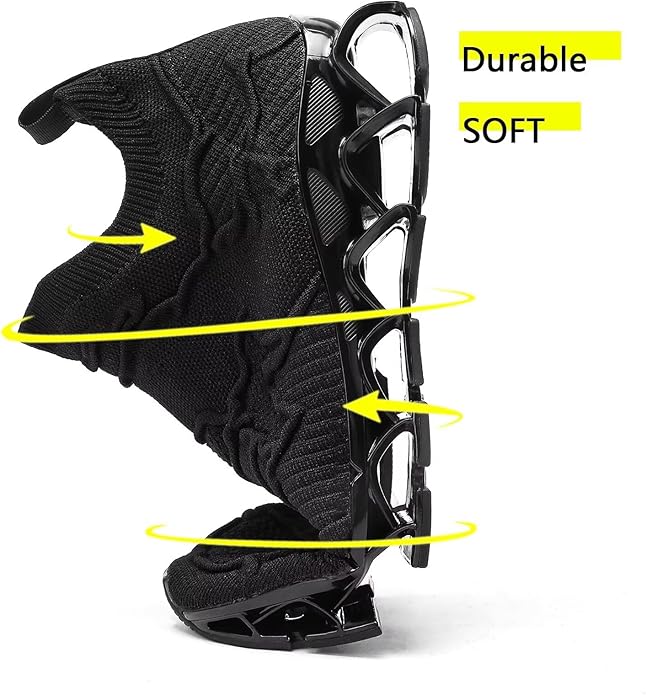 Vooncosir Men's Fashion Sneakers Breathable Mesh Running Shoes Blade Non Slip Soft Sole Casual Athletic Walking Shoes