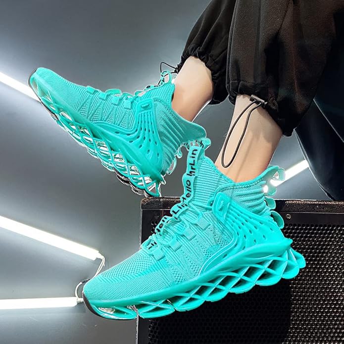 Hello MrLin Men's Running Shoes Non Slip Athletic Tennis Walking Blade Type Sneakers Hip Hop