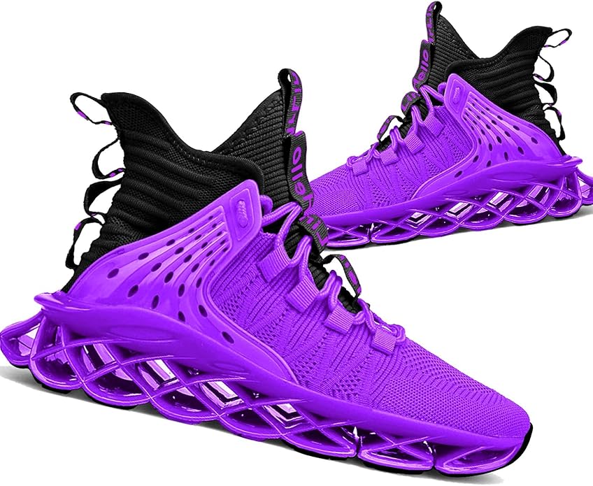Hello MrLin Men's Running Shoes Non Slip Athletic Tennis Walking Blade Type Sneakers Hip Hop