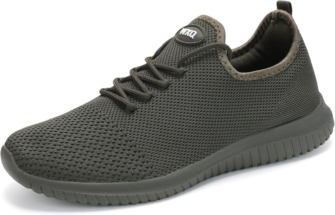 WXQ Men's Running Shoes Comfortable Lightweight Breathable Walking Shoes Mesh Workout Casual Sports Shoes
