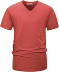 VEIISAR Premium V Neck T Shirts for Men - Modern Fitted Tees Vneck Undershirts
