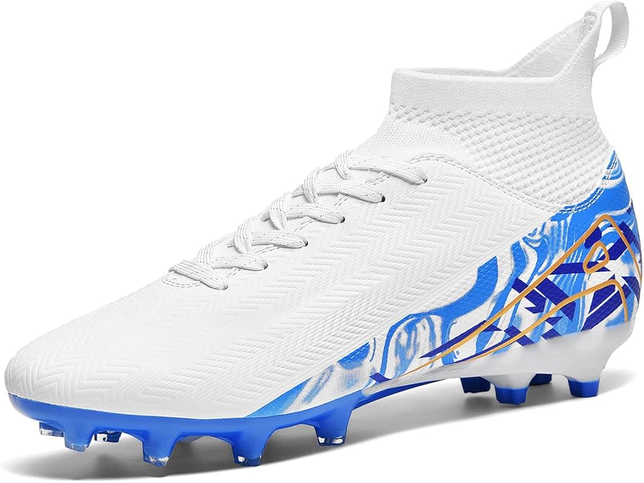 Indoor Soccer Cleats Mens Womens Turf Soccer Cleats Wide Socer Shoes FG AG TF High Ankle Football Boots