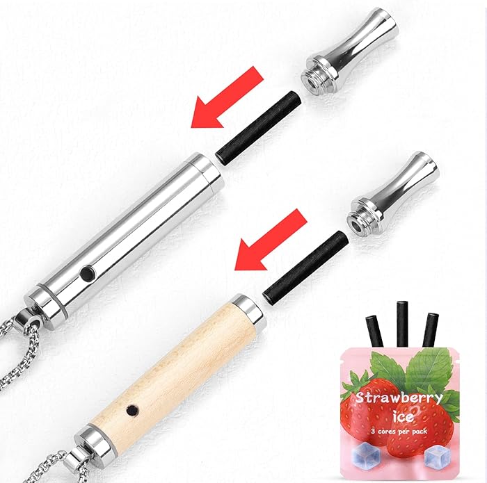 ASTOFLI Adult Quit Smoking Breathing Necklace: Adjustable Air Inhaler Stop Smoking Aids Fidget for Stress Anxiety Relief Smokless Inhaler - Air Outlet Breathing Necklace to Quit Smoking and Vape