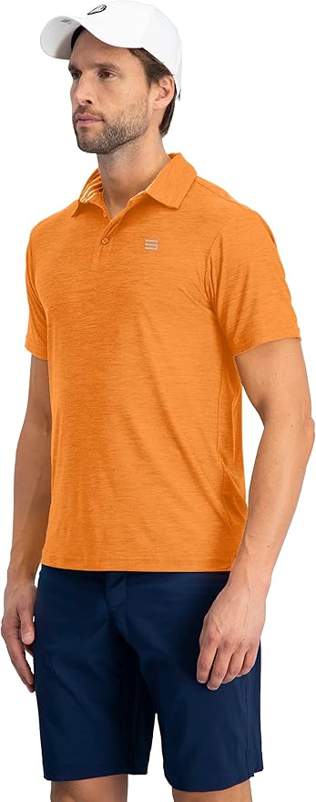 Three Sixty Six Golf Shirts for Men - Dry Fit Short-Sleeve Polo, Athletic Casual Collared T-Shirt