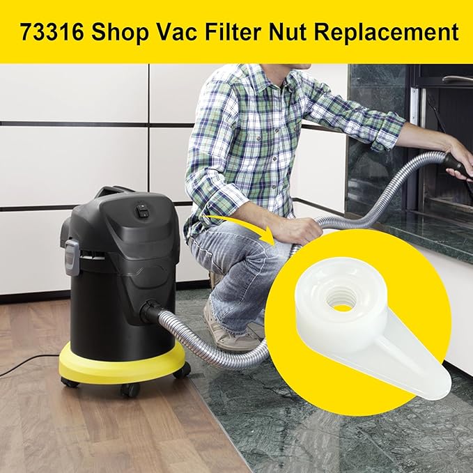 2 Pcs 73316 Shop Vac Filter Nut Replacement for Rid GID VF4000,Crafts Man Wet Dry Shop Vac Filter Attachments Replacement Parts, Replace 9-16938 83872