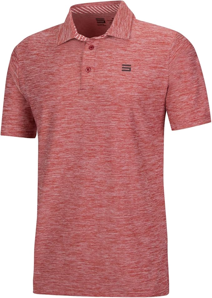 Three Sixty Six Golf Shirts for Men - Dry Fit Short-Sleeve Polo, Athletic Casual Collared T-Shirt