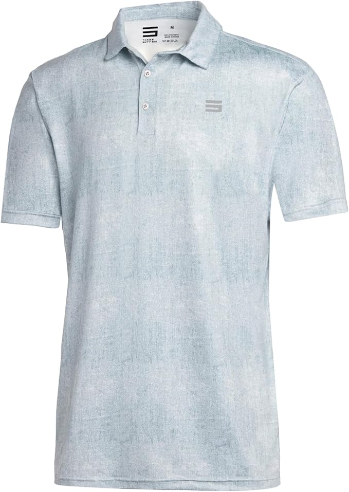 Three Sixty Six Golf Shirts for Men - Dry Fit Short-Sleeve Polo, Athletic Casual Collared T-Shirt