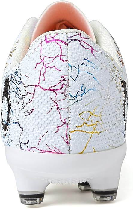 Boys' Soccer Shoes Kids Firm Ground Soccer Cleats Girls Athletic Sneakers Outdoor Turf Football Shoes for Little/Big Kid