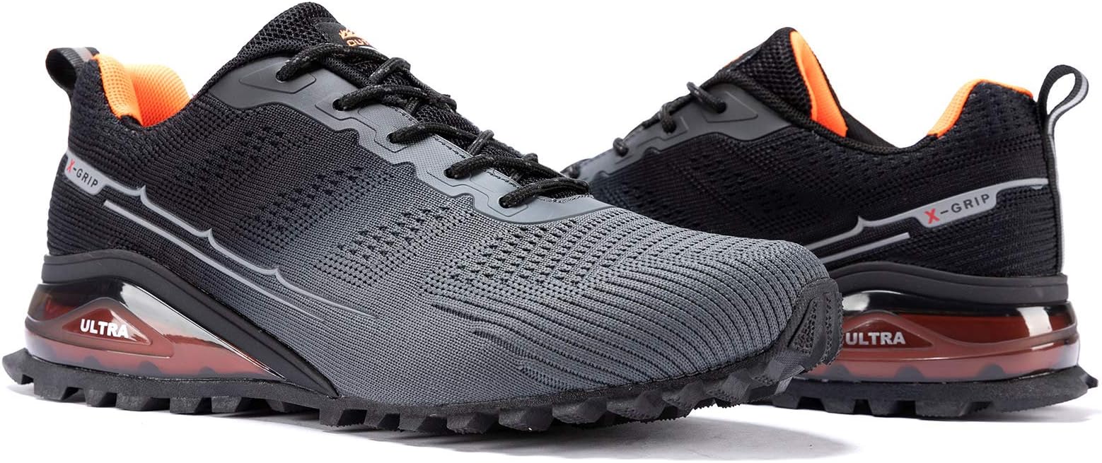 Kricely Men's Trail Running Shoes Fashion Walking Hiking Sneakers for Men Tennis Cross Training Shoe Outdoor Snearker Mens Casual Workout Footwear