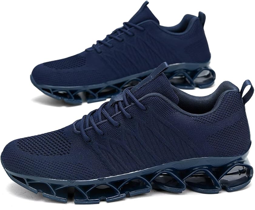 Men's Slip on Walking Running Shoes Blade Tennis Casual Fashion Sneakers Comfort Non Slip Work Sport Athletic Trainer