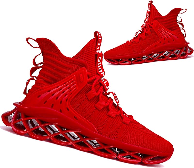 Hello MrLin Men's Running Shoes Non Slip Athletic Tennis Walking Blade Type Sneakers Hip Hop