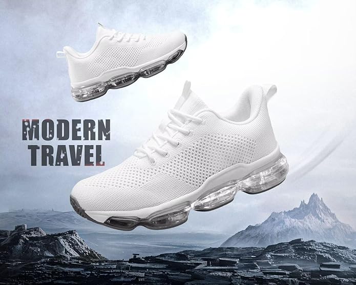 Men's Air Cushion Running Shoes Breathable Tennis Fashion Sneakers Non Slip Workout Casual Sport Shoes Gym Training Comfortable Walking Shoes