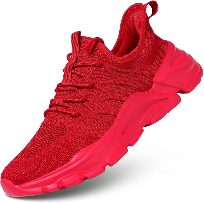 Mens Slip On Running Shoes Athletic Walking Trainers Lightweight Breathable Mesh Tennis Sneakers