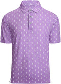 Damipow Premium Golf Shirts for Men Dry Fit Performance Polo Short Sleeve Collared Shirt
