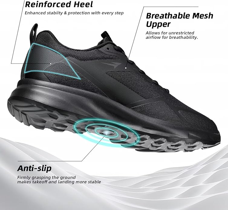 Mens Trail Running Shoes Fashion Walking Hiking Non Slip Sneakers Tennis Cross Training Outdoor Casual Workout Trainers