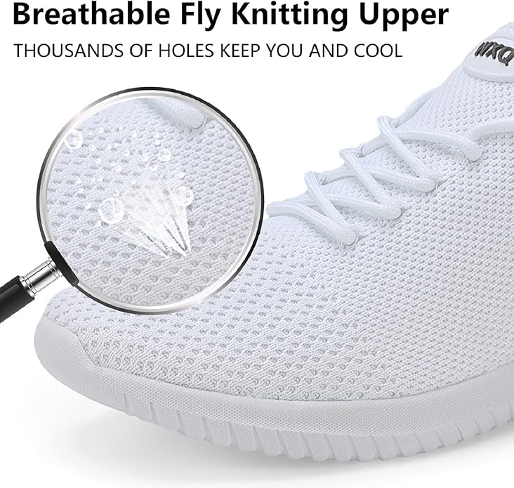 WXQ Men's Running Shoes Comfortable Lightweight Breathable Walking Shoes Mesh Workout Casual Sports Shoes