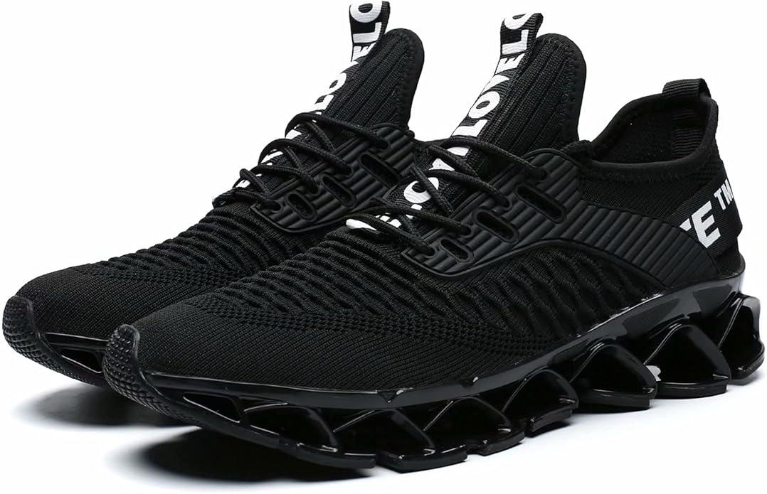 Men's Running Shoes Blade Tennis Walking Fashion Sneakers Breathable Non Slip Gym Sports Work Trainers