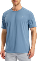Pudolla Men's Workout Running T-Shirts Lightweight Quick Dry Athletic Gym Shirts for Men Short Sleeve Sport Tee Tops