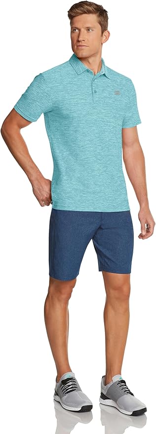 Three Sixty Six Golf Shirts for Men - Dry Fit Short-Sleeve Polo, Athletic Casual Collared T-Shirt