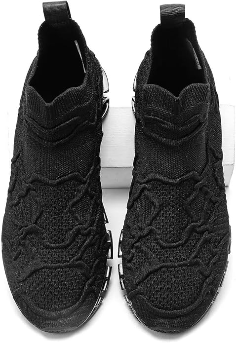 Vooncosir Men's Fashion Sneakers Breathable Mesh Running Shoes Blade Non Slip Soft Sole Casual Athletic Walking Shoes