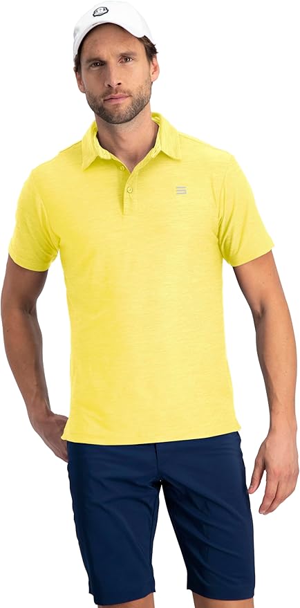 Three Sixty Six Golf Shirts for Men - Dry Fit Short-Sleeve Polo, Athletic Casual Collared T-Shirt