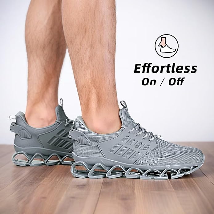 Mens Slip on Walking Running Shoes Blade Tennis Casual Fashion Sneakers Comfort Non Slip Work Sport Athletic Trainer
