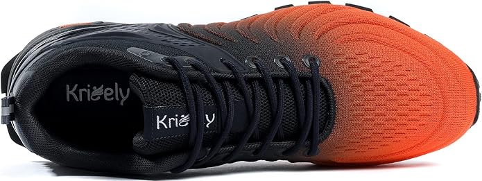 Kricely Men's Walking Shoes Breathable Lightweight Fashion Sneakers Non Slip Sport Gym Jogging Trail Running Shoes