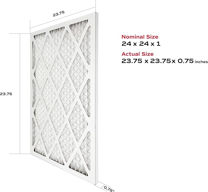 True Blue 324241.4 Allergen 24-Inch by 24-Inch by 1-Inch Air Filter, 4-Pack