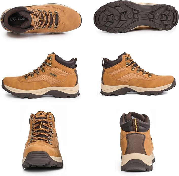 CC-Los Men's Waterproof Hiking Boots Outdoor Relaxed Fit Lightweight Size 7-13.5