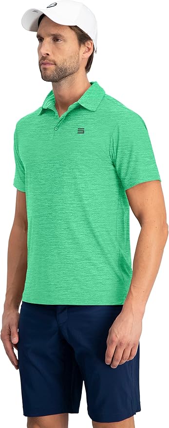 Three Sixty Six Golf Shirts for Men - Dry Fit Short-Sleeve Polo, Athletic Casual Collared T-Shirt