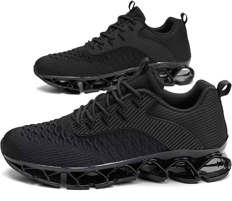 Men's Slip on Walking Running Shoes Blade Tennis Casual Fashion Sneakers Comfort Non Slip Work Sport Athletic Trainer