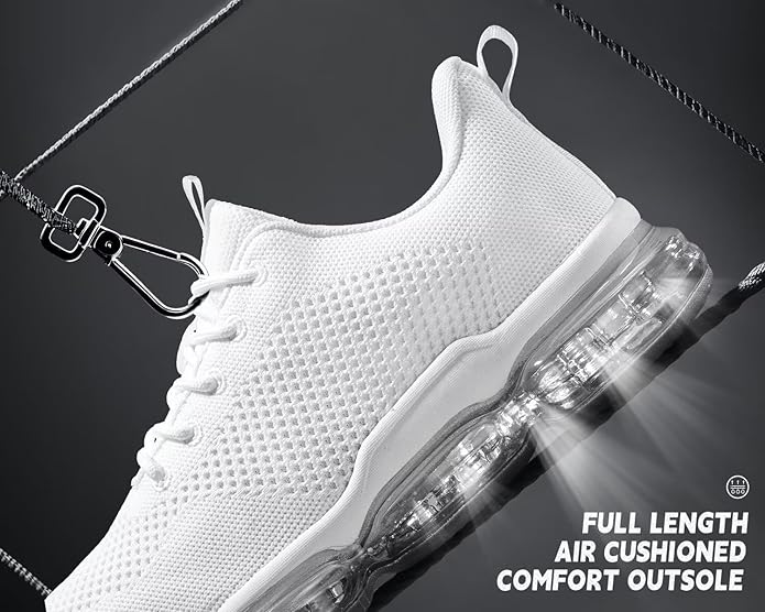 Men's Air Cushion Running Shoes Breathable Tennis Fashion Sneakers Non Slip Workout Casual Sport Shoes Gym Training Comfortable Walking Shoes