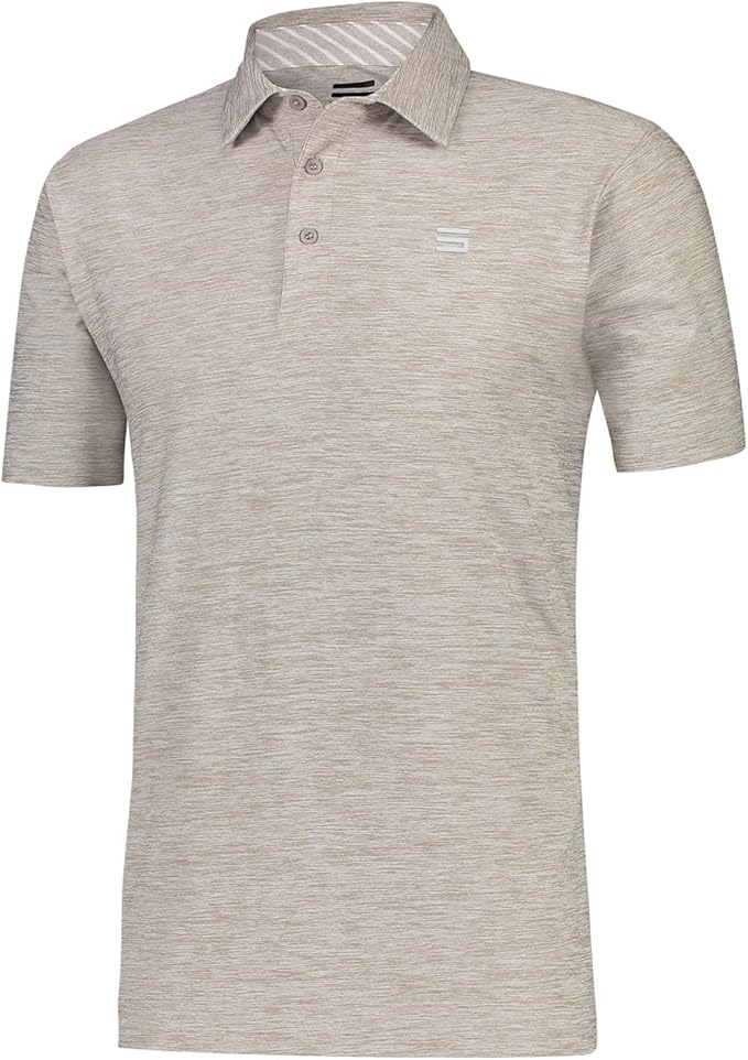 Three Sixty Six Golf Shirts for Men - Dry Fit Short-Sleeve Polo, Athletic Casual Collared T-Shirt