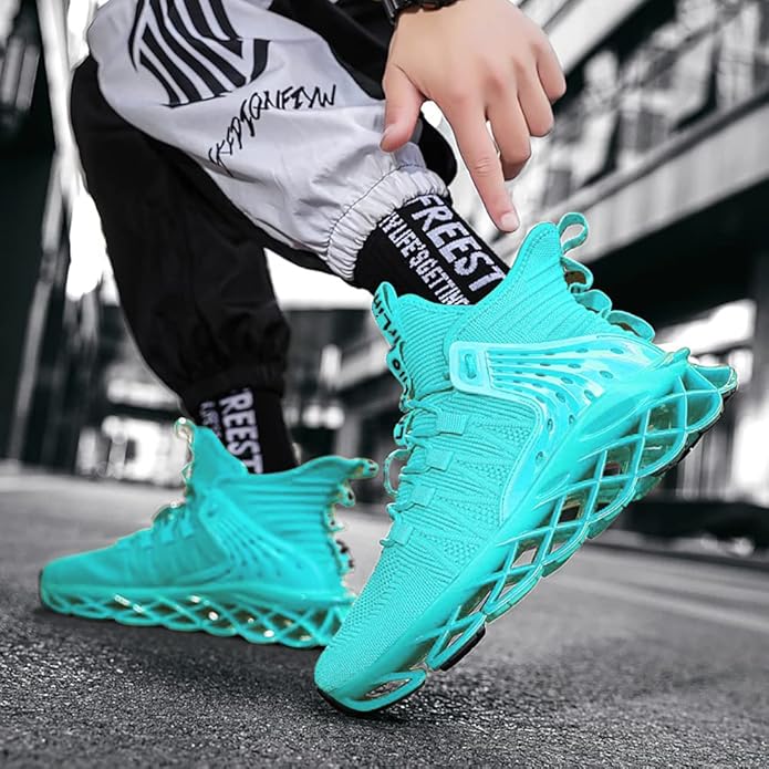 Hello MrLin Men's Running Shoes Non Slip Athletic Tennis Walking Blade Type Sneakers Hip Hop