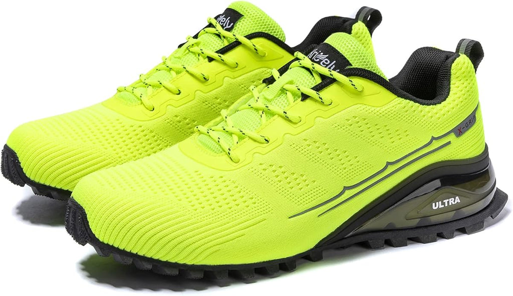 Kricely Men's Trail Running Shoes Fashion Walking Hiking Sneakers for Men Tennis Cross Training Shoe Outdoor Snearker Mens Casual Workout Footwear