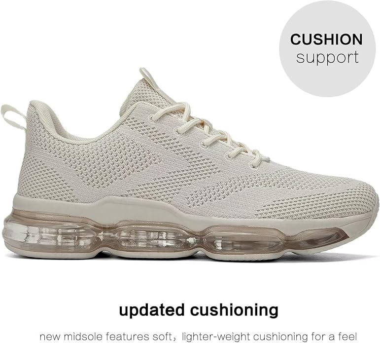 Mens Running Shoes Air Low Top Comfort Walking Lace Up Sneakers Breathable Fashion Tennis Sport Gym Fitness Cross Trainers
