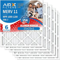 AIRX FILTERS WICKED CLEAN AIR. 25x25x1 Air Filter MERV 11 Electrostatic Pleated Air Conditioner Filter 6 Pack HVAC AC Furnace Filters